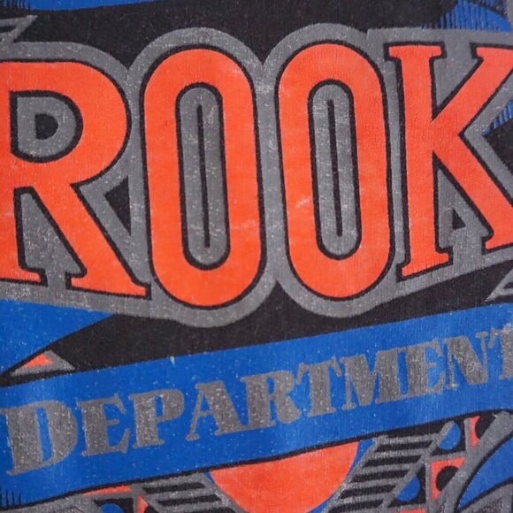 Vintage '90S Brooks International Gray Orange Spellout Cotton Crewneck Sweater L - Picture 6 of 11